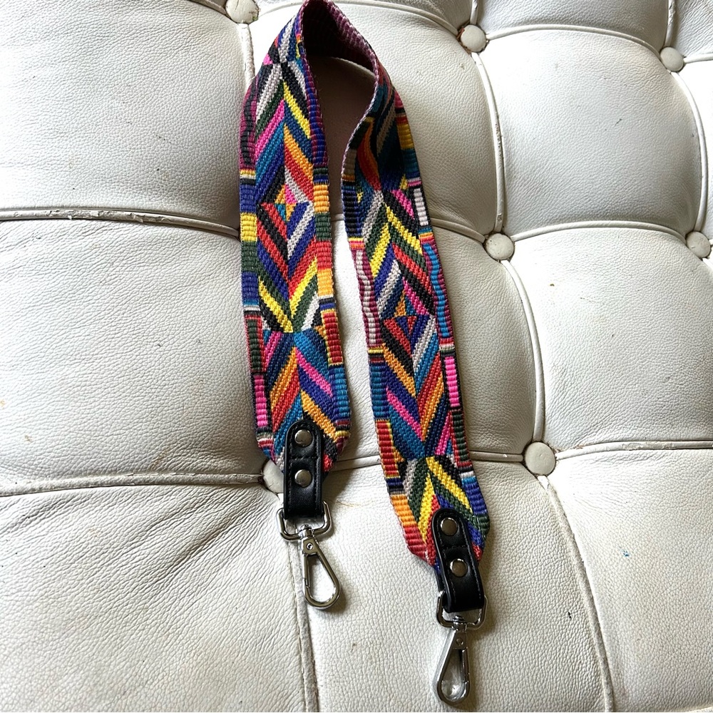 Boho purse strap reversible 26 inches long approx - Picture 2 of 6